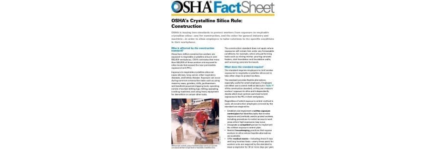 OSHA Silica Fact Sheet